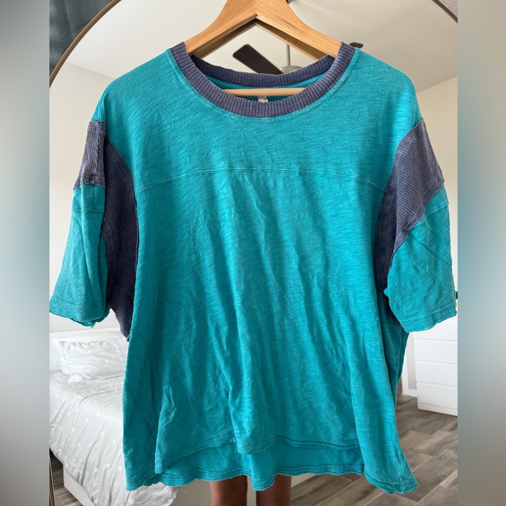 Free People FP Movement Blue Purple Tops Size Small